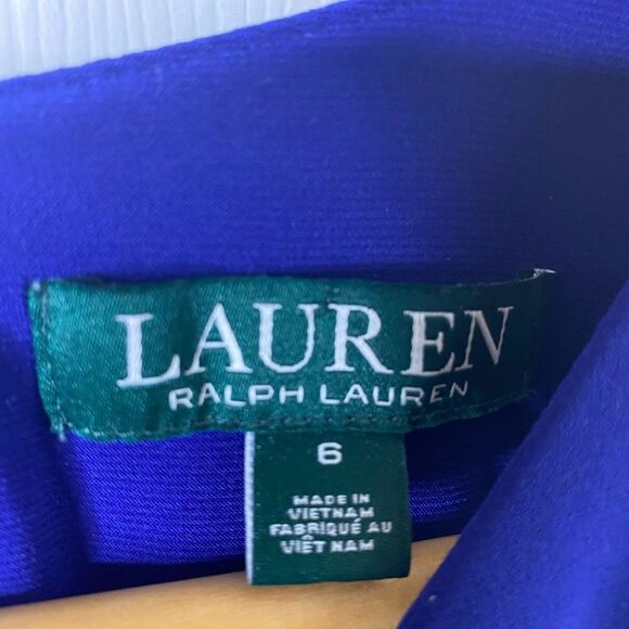 Lauren Ralph Lauren size 6 purple sleevess round neck shift dress short pullover - Picture 2 of 7